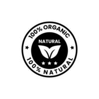 100 percent organic icon and vector for cbd label design template