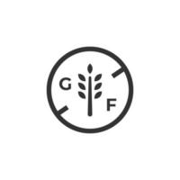 Gluten Free Icon Vector Design For CBD Label Design Elements Web and Apps