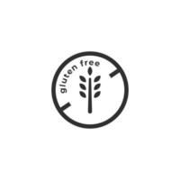 Gluten Free Icon Vector Design For CBD Label Design Elements Web and Apps