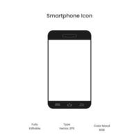 diseño de icono de smartphone vectorial, icono de teléfono móvil, teléfono con pantalla táctil vector