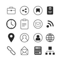 Corporate Business Icons Set Pack Vector, Icons for web and mobile apps, and social media design vector