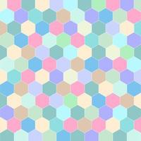 The multi-colored hexagons on the background. The vibrant colors. vector