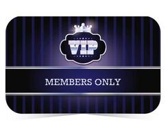 Members only. VIP card design template. Design with diamonds on luxury dark blue background. vector