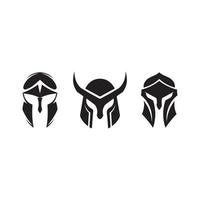 spartan and gladiator logo icon designs vector set