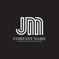 JM monogram logo inspirations, letters logo template vector