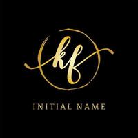 K F  beauty logo inspiration, luxury logo design vector