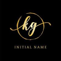KG  beauty logo inspiration, luxury logo design vector
