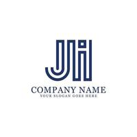 inspiraciones del logotipo del monograma ji, plantilla de logotipo de letras vector