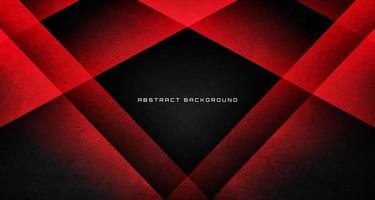 3D black rough grunge techno abstract background overlap layer on dark space with red light decoration. Modern graphic design element cutout style concept for banner, flyer, card, or brochure cover vector