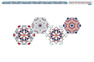 Vectores de islamic art geometric design