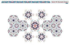 Vectores de islamic art geometric design