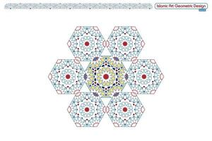 Islamic geometric decorative patterns, background collection, background islamic ornament vector image