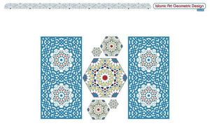 Islamic geometric decorative patterns, background collection, background islamic ornament vector image