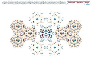 Islamic geometric decorative patterns, background collection, background islamic ornament vector image