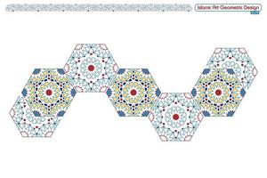 patrones decorativos geométricos islámicos, colección de fondo, imagen vectorial de ornamento islámico de fondo vector