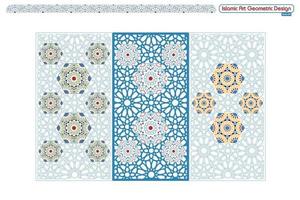 Islamic geometric decorative patterns, background collection, background islamic ornament vector image