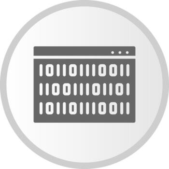 icono de vector de código binario