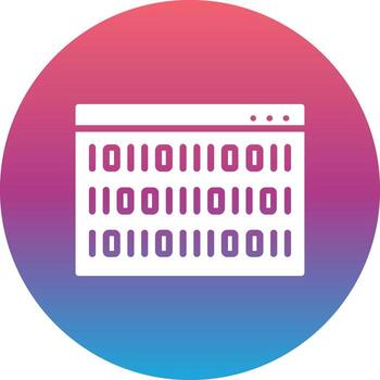 icono de vector de código binario