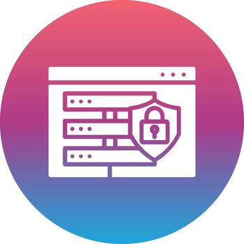 icono de vector de seguridad de base de datos