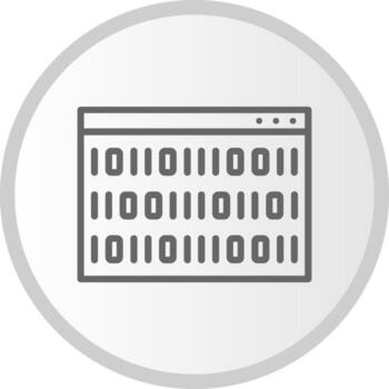 icono de vector de código binario