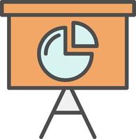 icono de vector de gráfico circular