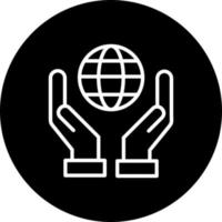 Hand With Earth Vector Icon