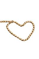 cadena de oro en forma de corazón fondo del día de san valentín. amor tema romántico. textura abstracta con corazón. foto