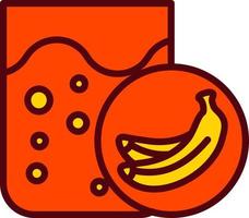 icono de vector de batido de plátano