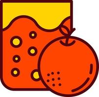 icono de vector de jugo de naranja