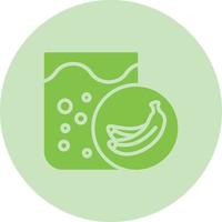 icono de vector de batido de plátano