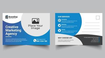 Corporate company postcard design template. EDDM postcard design template. Corporate Professional Event Card Design, Invitation Design vector