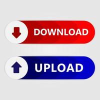 Upload and download button icon. Vector illustration.