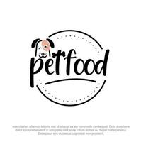Dog food Logo design template. Pet food logo design template. Pet feast vector logo design.