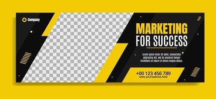 Business webinar horizontal banner template design. Very suitable for online class programs, marketing, etc. vector