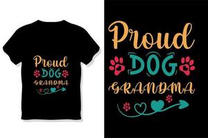 diseño de camiseta de tipografía de citas de perro vector