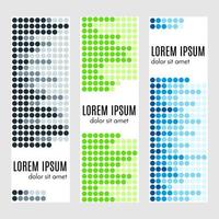 Set of abstract vertical header banners with curved lines and place for text. Colorful backgrounds for web design. Vector illustration