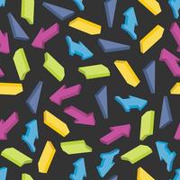 Seamless pattern with colorful isometric arrows. Vector illustration