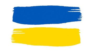 Ukrainian national flag in grunge style vector