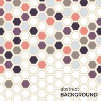 Abstract background with color hexagons elements. Vector illustration.