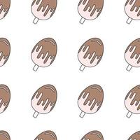 Seamless pattern with ice cream. Vector illustration.