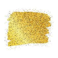 Golden Paint Glittering backdrop on a white background. Background with gold sparkles and glitter effect vector