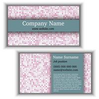 Business card template with abstract background. Irregular dotes. vector
