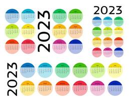 calendario para 2023 aislado en un fondo blanco vector