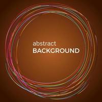 Beautiful light circles on a brown background. Abstract flash light circles. Vector technology background.