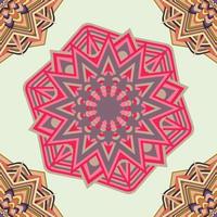 Vector background with round ornament. Seamless Pattern. Endless geometric texture.
