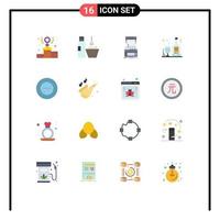 16 Creative Icons Modern Signs and Symbols of wine alcohol bottles makeup accessories alcohol machine Editable Pack of Creative Vector Design Elements