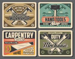 Rrepair and carpentry work tools vector