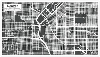 Denver USA City Map in Retro Style. Outline Map. vector