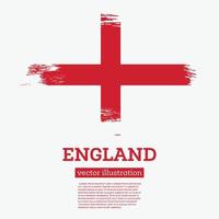 England Flag with Brush Strokes. vector