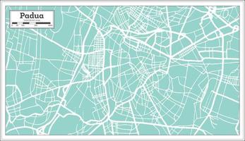 mapa de la ciudad de padua italia en estilo retro. esquema del mapa. vector